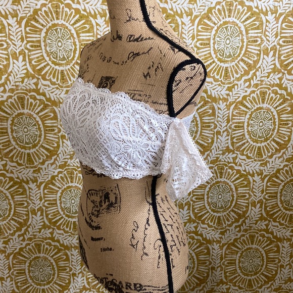 Victoria’s Secret Dream Angels Off The Shoulder Lace Bralette in Cream size L - Picture 9 of 13